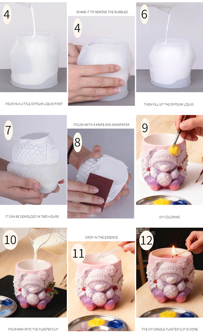 Resin Casting Mold Versatile Vase Mold Storage Container Mold Sweater-Wearing For Home Decor Storage Organization Plaster Oasis Select