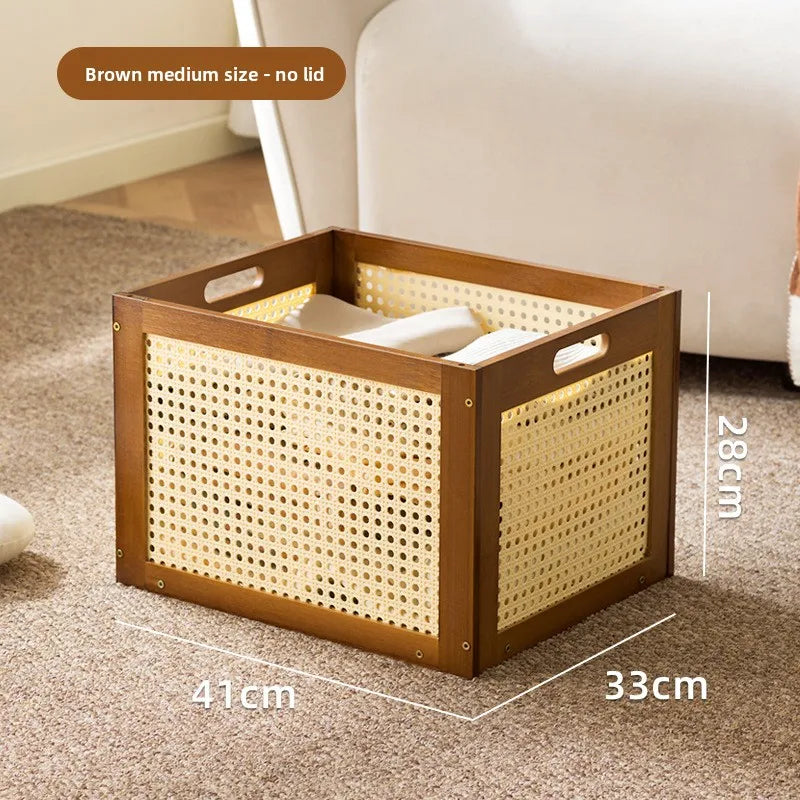 Dirty clothes basket Dirty clothes storage basket Household laundry basket Doll storage bucket Bathroom clothing artifact Oasis Select Brown medium