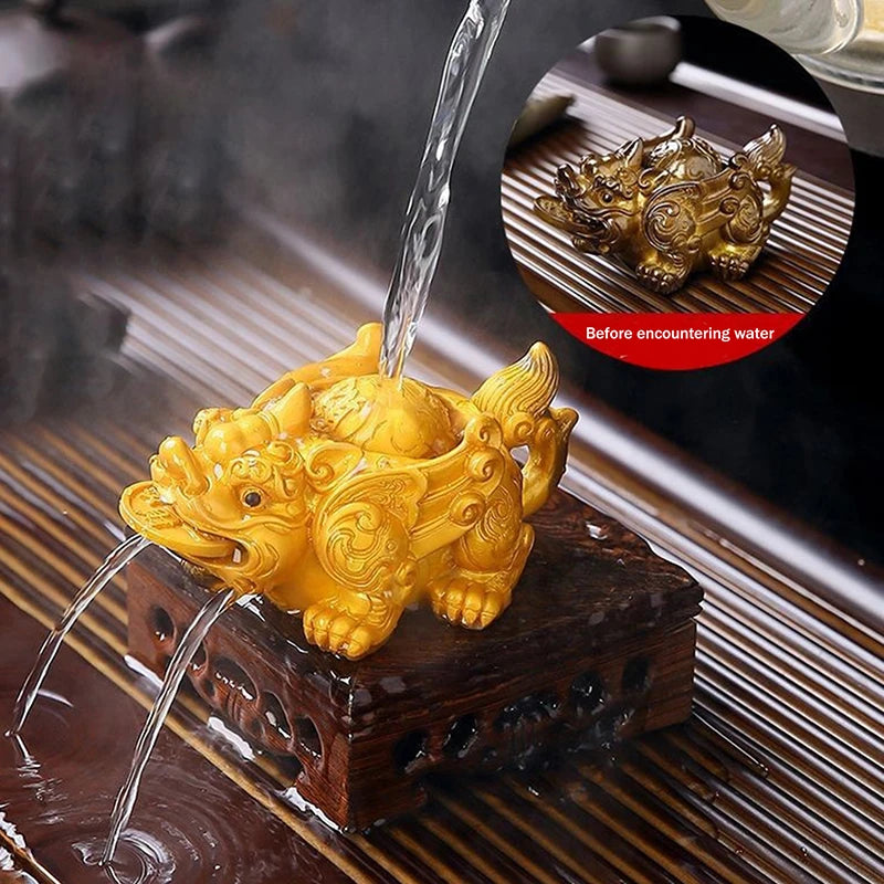 1PC Boutique Tea Pet Water-spraying Pixiu Tea Pet Ornament Handmade Tea Ceremony Tea Game Financial Tea Table Gift Oasis Select B