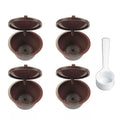 4pcs/Set Reusable Coffee Capsule Filter Cup for Nescafe Refillable Dolce Gusto Coffee Accessories Filter with Spoon Cafe Capsula Oasis Select 4pcs coffee