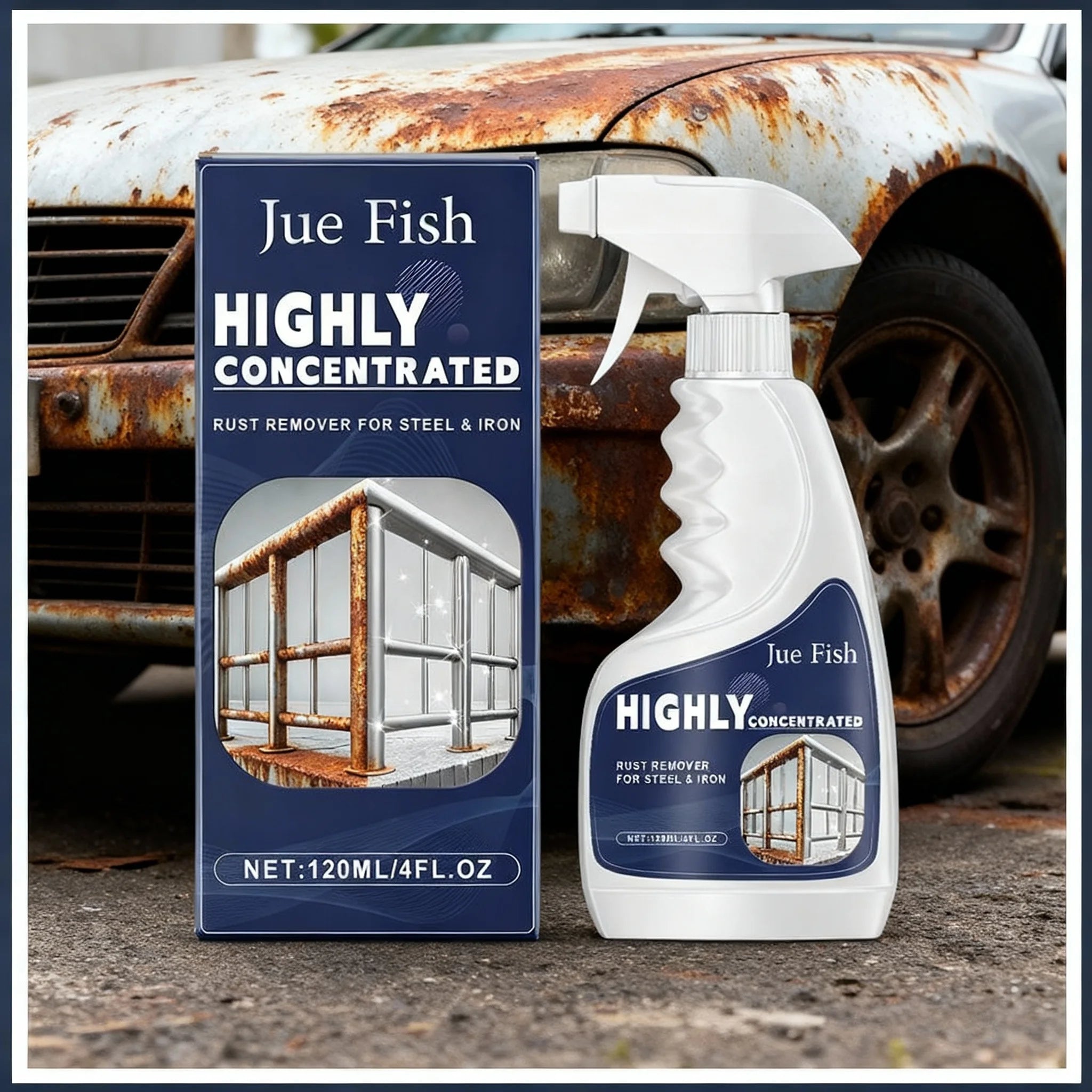 120ml Powerful Rust Remover Spray – Fast Metal Rust Dissolver