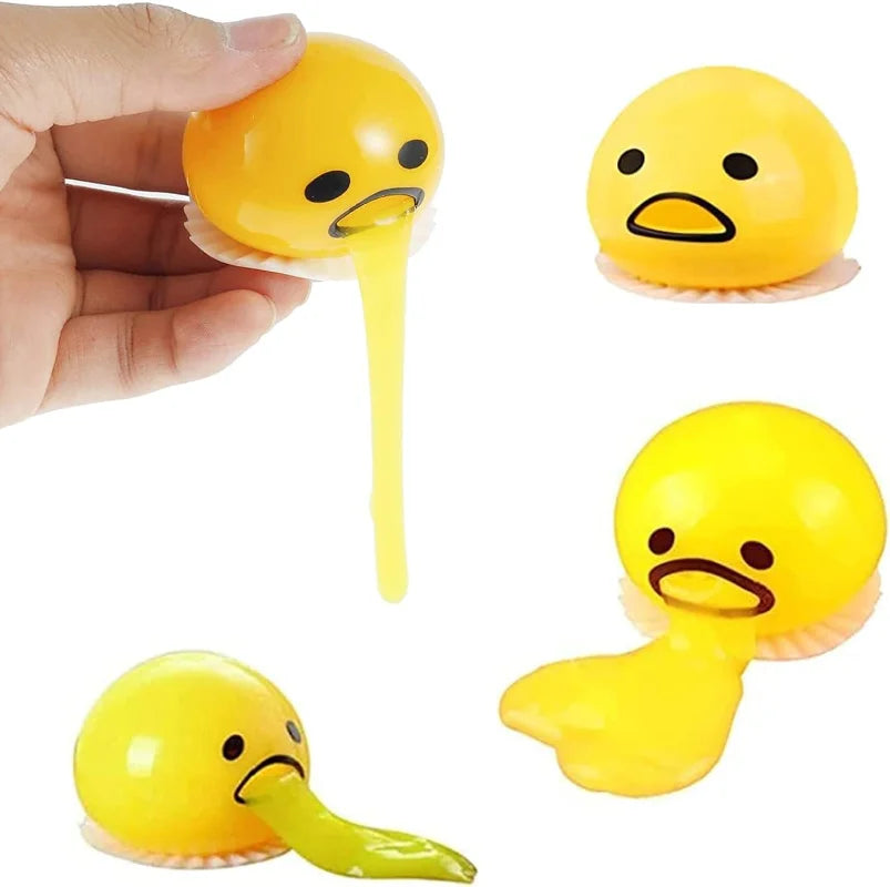 Sticky Funny Toy Disgusting Egg Yolk Brother Vomiting Egg Yolk Army Lazy Egg Custard Vomiting Ball Decompression Funny Toy Oasis Select