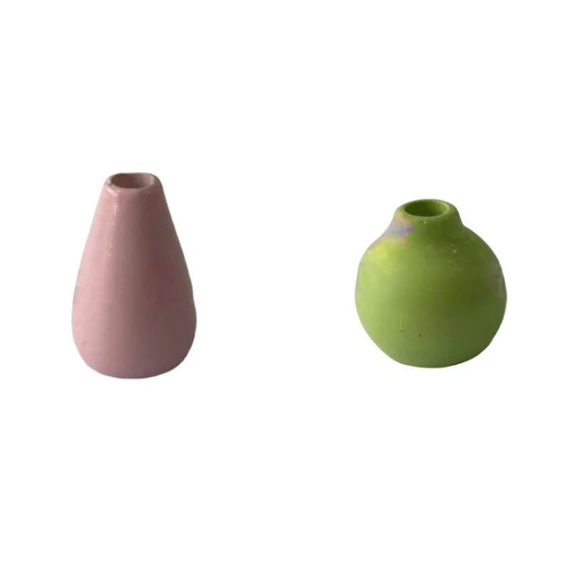 Small Vase Refrigerator Magnets with Optimum Strength, 1/2/3 Pack Resin 3D Flower Pot Fridge Decor for Home Adornment Oasis Select C 2PCS