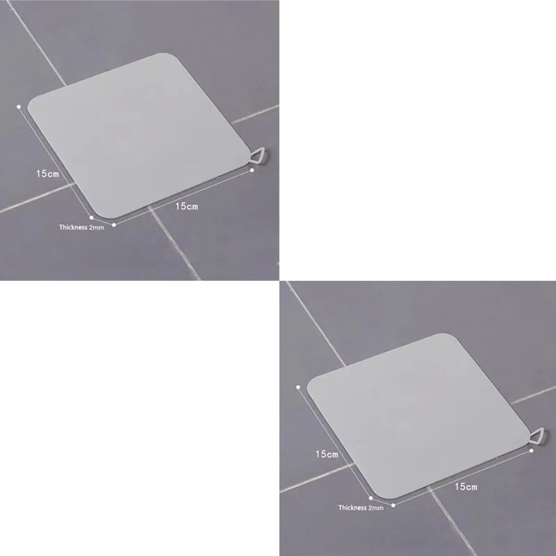 1/2pcs Silicone Floor Drain Deodorant Cover Bathroom Deodorant Insect-proof Seal Household Sewer Pipe Sink Anti-smell Floor Cove Oasis Select 2pcs Grey 14.7X14.7