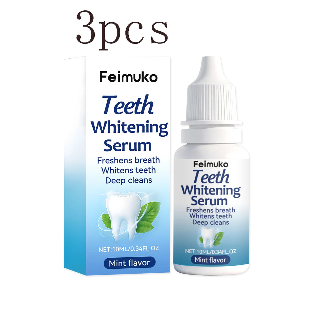 Teeth Serum - Gentle Stain Removal & Odor Reduction | Mint-Flavored Daily Teeth Care Essence for Brighter Smile & Fresh Breath Oasis Select 3pcs