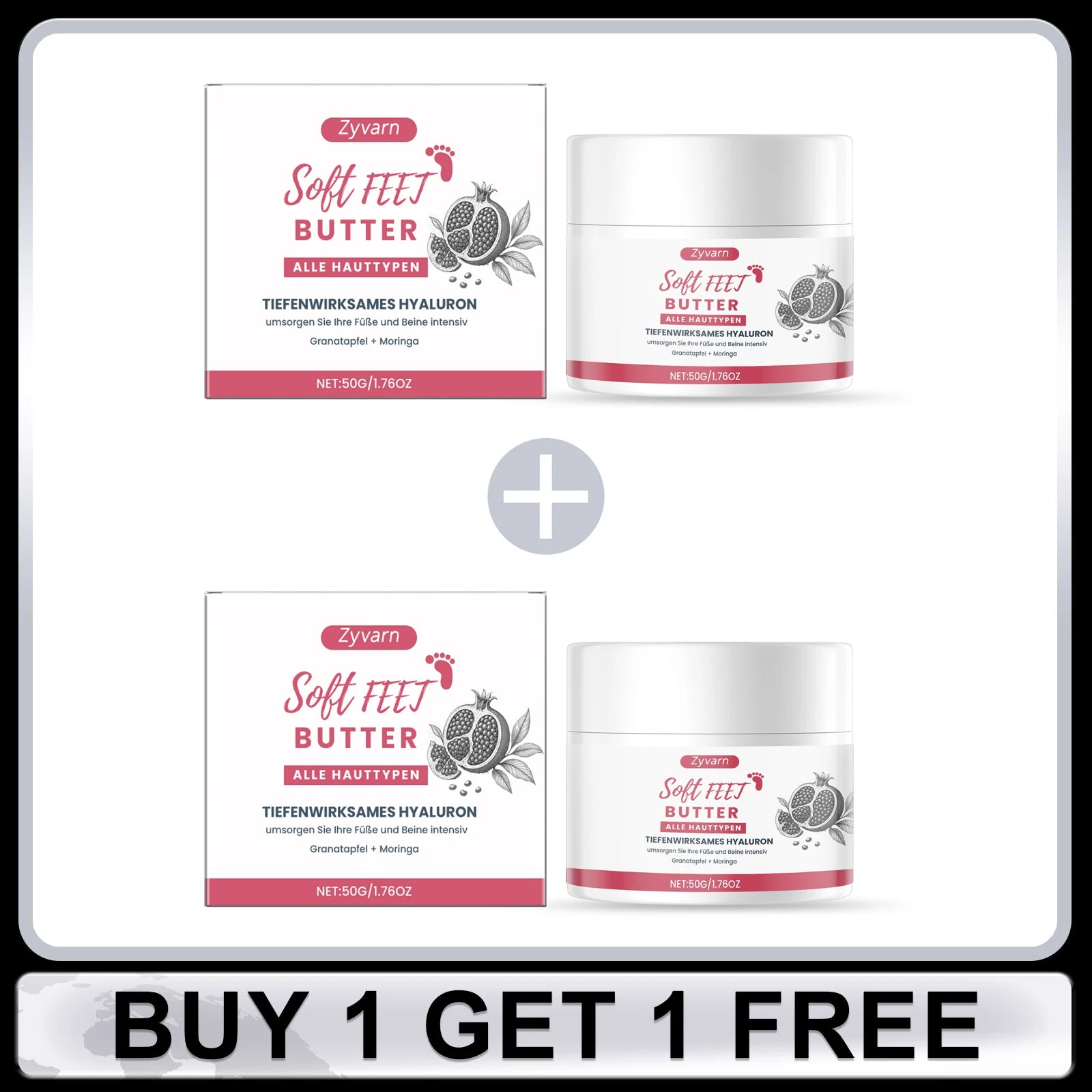 Zyvarn Soft Foot Butter Cream – Moisturizing Heel Balm 50g
