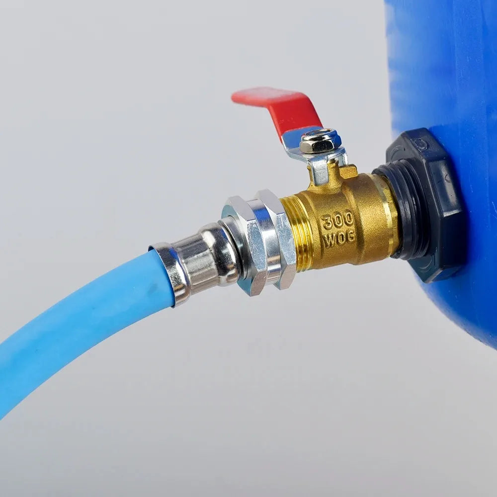 Rain Barrel Overflow Kit with Brass Ball Valve Quick Connect Hose Adapter for Aquariums And Irrigation 1/2" 3/4" 1" Male Threads Oasis Select