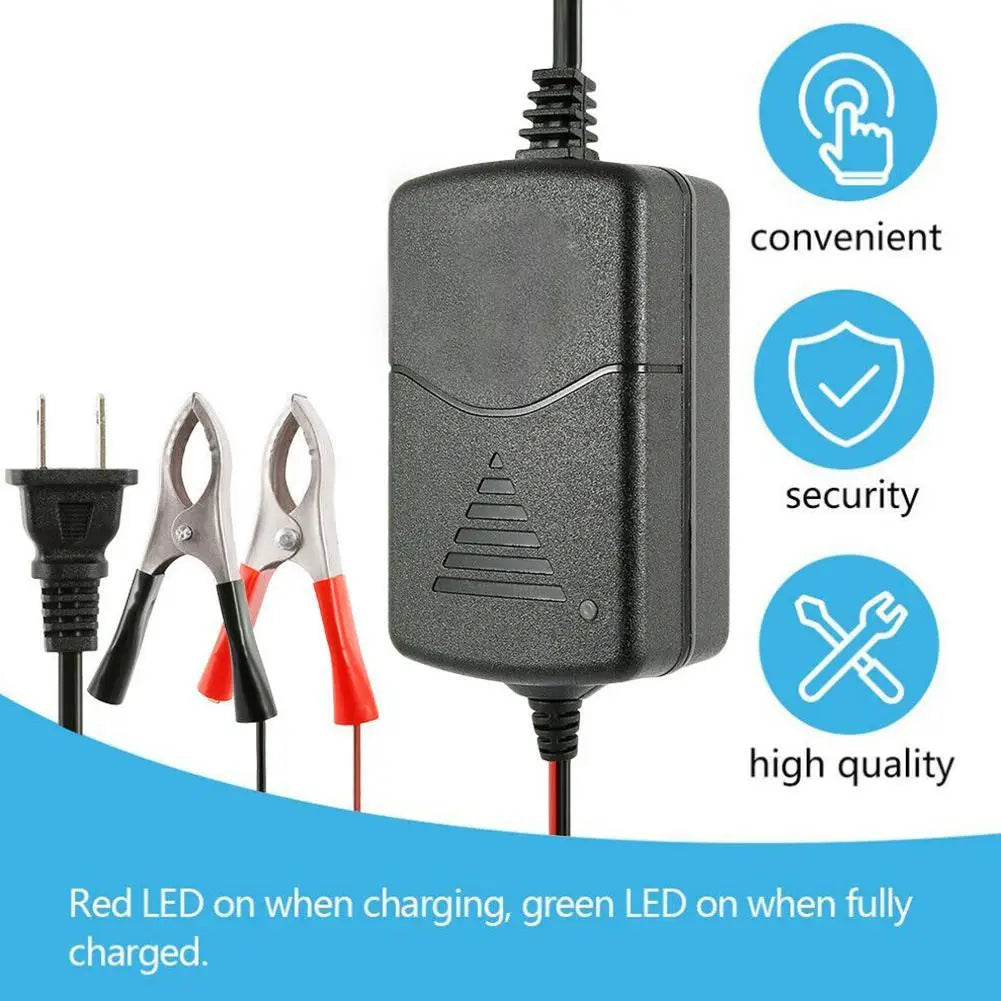 12V 1.5A Automatic Fast Motorcycle Charger For AGM Gel Lead Acid Battery 1.3AH 3AH 5AH 7AH 12AH 20AH With Indicator EU US Plug Oasis Select