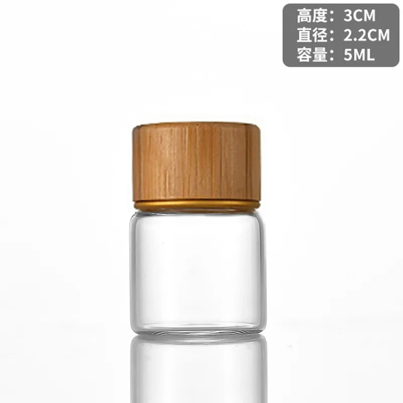 Mini Small Glass Bottles with Cork Stopper Jars Tiny Wedding Vials Message Favor Containers DIY Wishing Bottle Party Gifts Oasis Select transparent-5ml