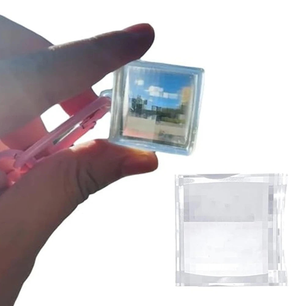 Pixel-Art Filter Keychain | Pixelated Lens Bag & Key Pendant