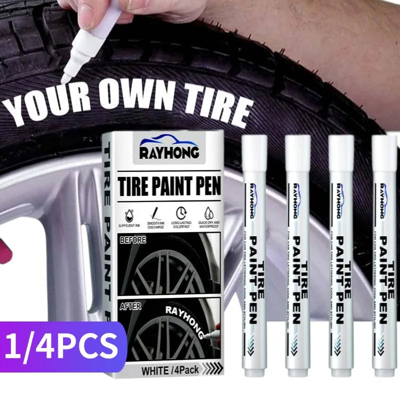 White Tire Paint Marker Pens – Waterproof & Quick Dry Tire Paint Marker Oasis Select