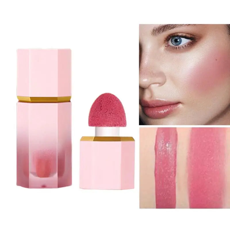 Cheek Liquid Blush With Cushion Liquid Illuminator Face Highlighter Long Lasting Natural Skin Tint Face Blush Wand Creamy Blush Oasis Select