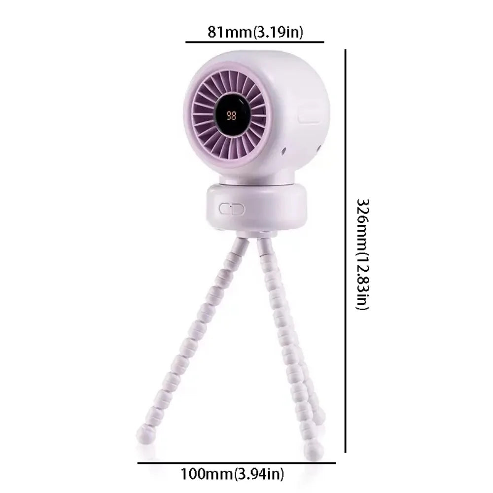 Clip Design 3 Speeds Stroller Fan 3600mAh 12H Runtime Clip Fan Quiet Operation Detachable Rechargeable Fan Crib Use Oasis Select Purple