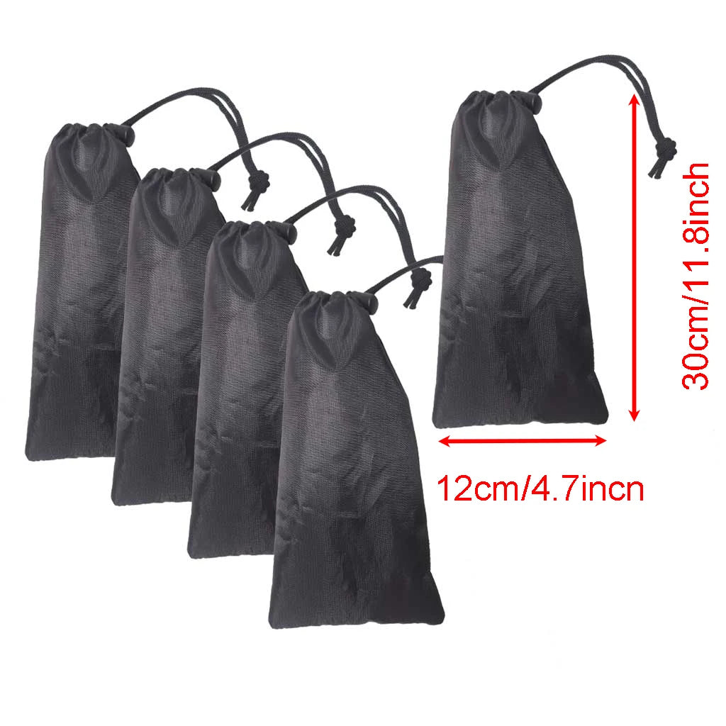 Camping Tent Nail Storage Pouch Cover Case Travelling Supplies Tent Pegs Hammer Wind Rope Organizer Bag Oasis Select 5Black 12X30