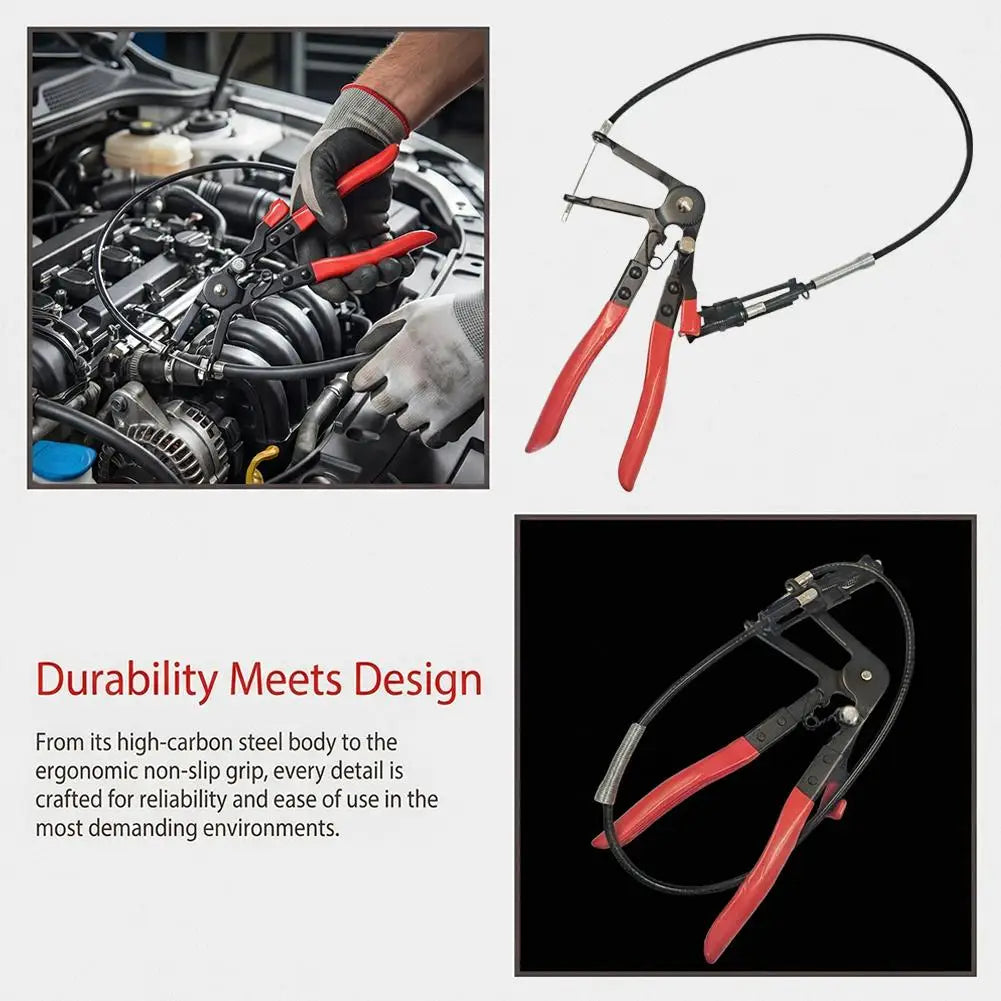 Flexible Cable Hose Clamp Pliers 620mm Long Reach 0-55mm