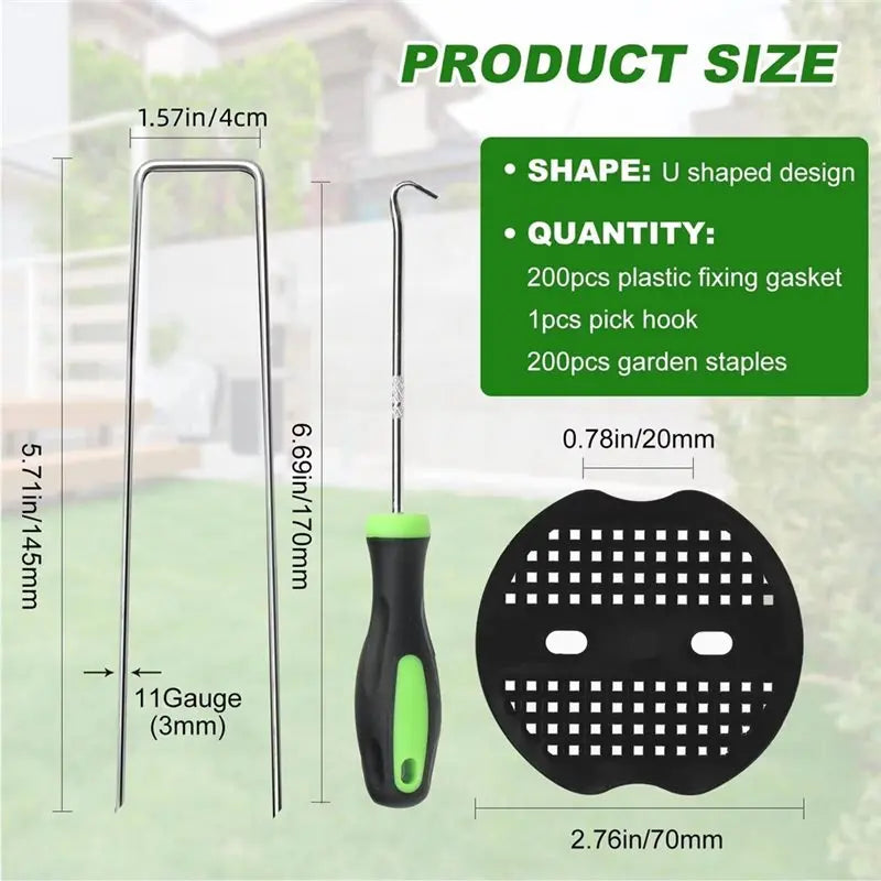2026-WISH U Shape Heavy-Duty Pins 50 Pieces Landscape Fabric Stakes For Outdoor Plant Cover Spikes For Outdoor Yard Pathway Farm Oasis Select
