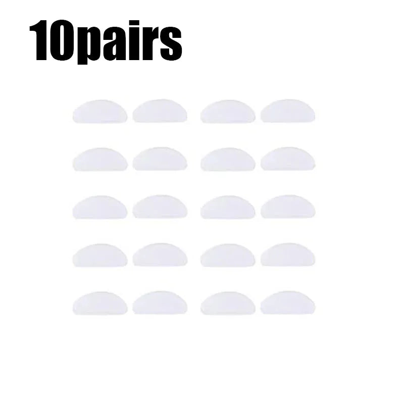 10/40pair Glasses Nose Pads Adhesive Silicone Nose Pads Non-Slip Transparent Nosepads For Glasses Eyeglasses Eyewear Accessories Oasis Select 10pairs White