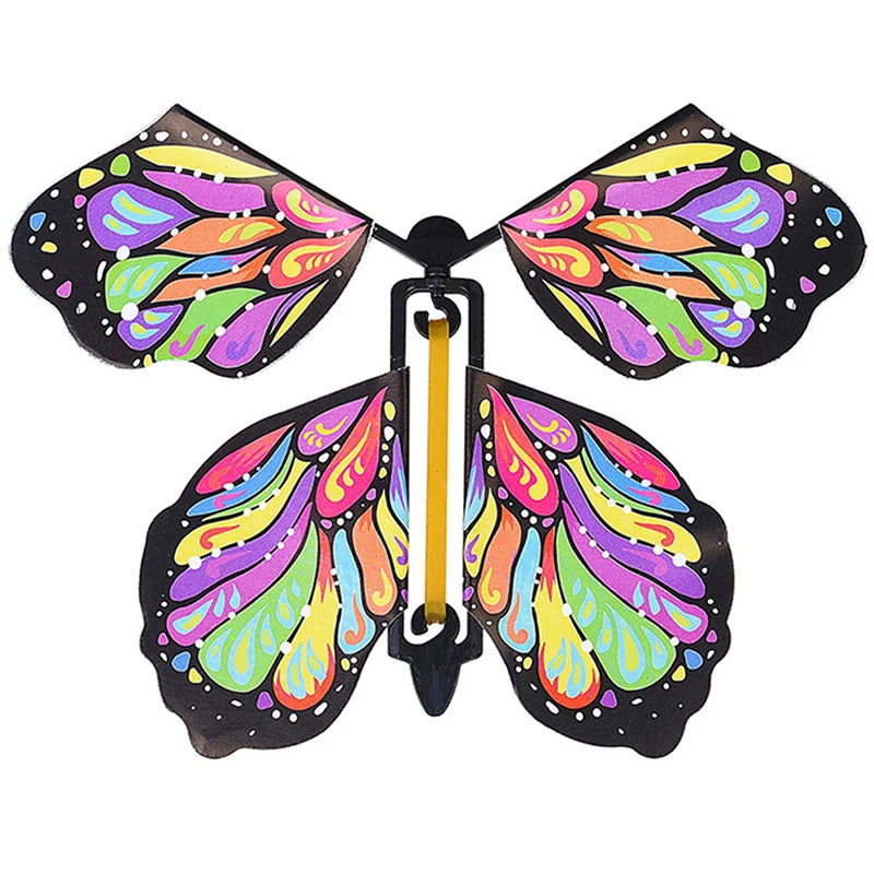 10 PCS Magic Wind Up Flying Butterfly Surprise Box in The Book Rubber Band Powered Magic Fairy Flying Toy Surprise Gift Oasis Select