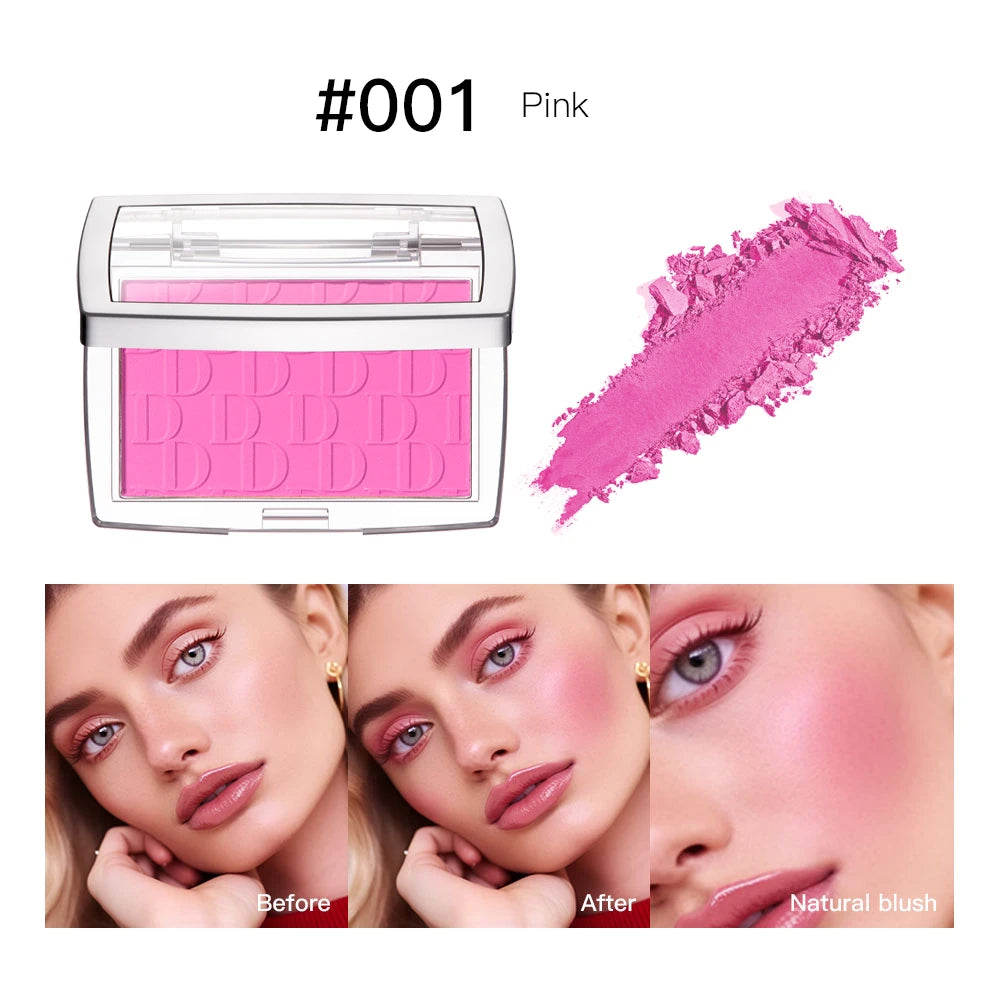 Hot Matte Embossed Blush Palette Rosy Blusher Facial Blush Powder High Pigmented Pink Coral Rouged For Cheeks Smooth Cosmetics Oasis Select 001 Pink