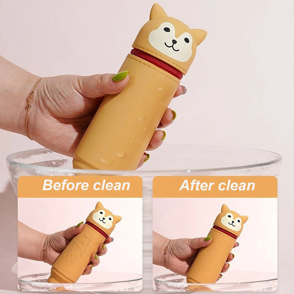 Animal standing pencil case, pen holder suitable for students, school, office, back-to-school gifts Oasis Select