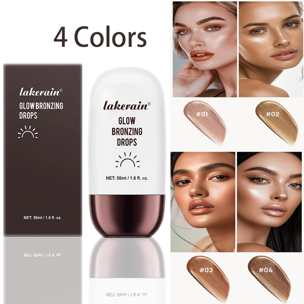 Glow Bronzing Drops Face Peptide Serums Liquid Bronzer Cream Hydrating Makeup For An Everyday Radiant Glow Summer Glow Oasis Select