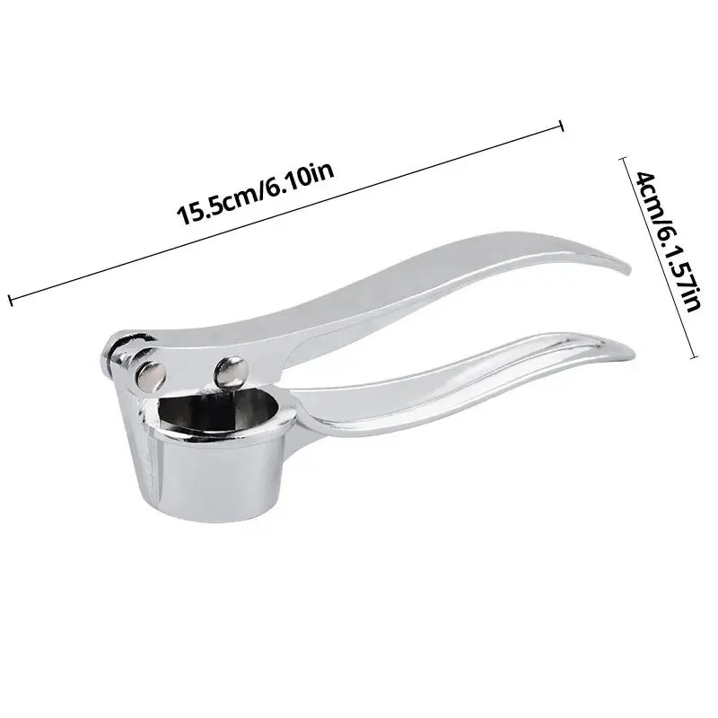New Silvery Stainless Steel Garlic Masher Kitchen Vegetable Cooking Extruder Manual Ginger Grinder And Tool Kitchen Accessories Oasis Select 1pcs