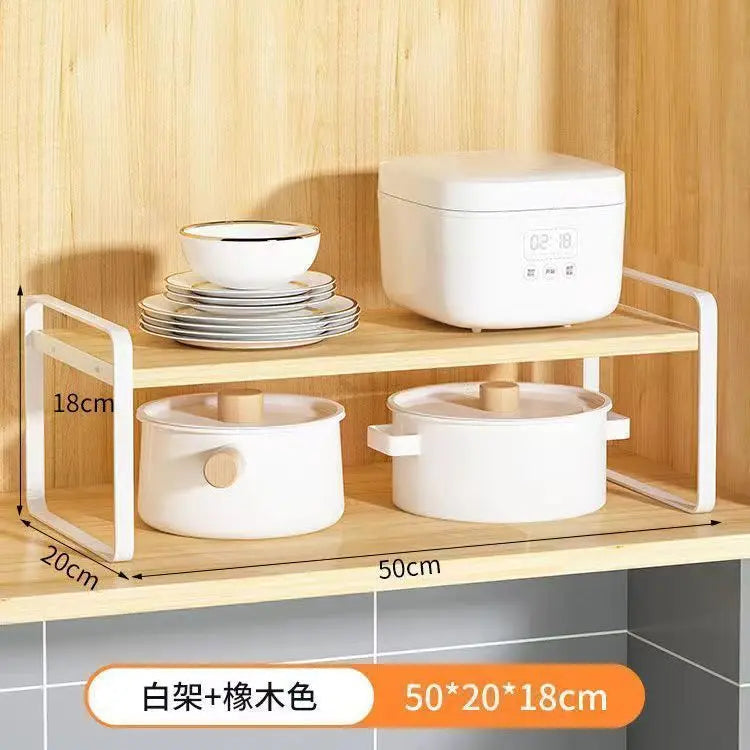 Countertop Kitchen Storage Rack – Layered Cabinet Organizer