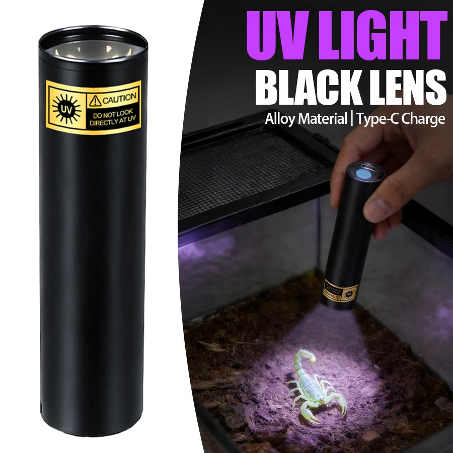 365nm UV Flashlight – USB Rechargeable Ultraviolet Torch