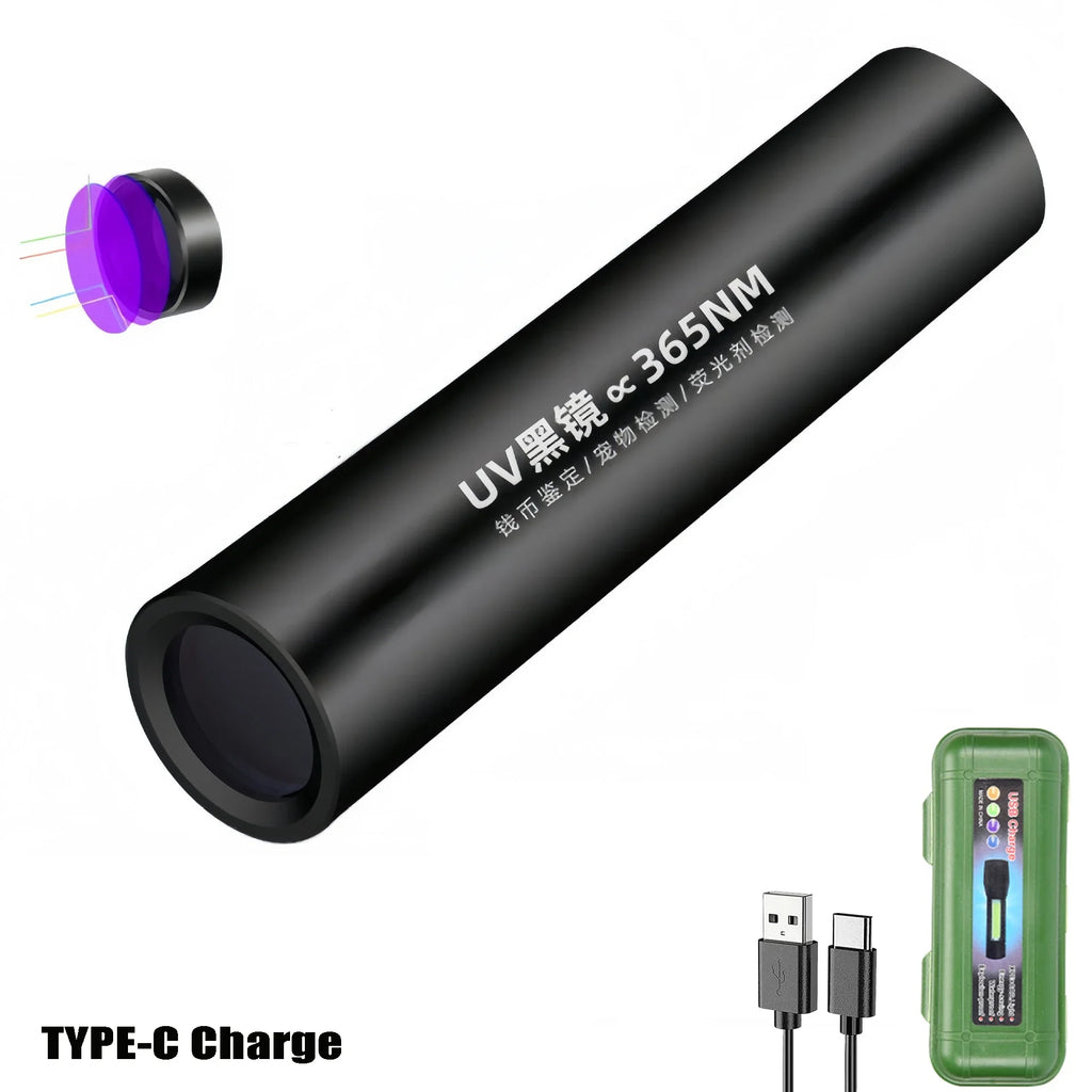 365nm UV Flashlight – USB Rechargeable Ultraviolet Torch