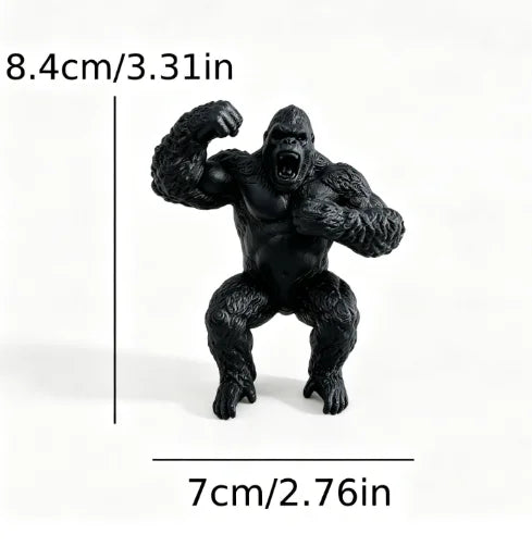 Creative Roar Gorilla Desk Monitor Topper Figurines Statues Ape Cool Desktop Ornaments for Computer Monitor Shelves Office Decor Oasis Select gorilla black