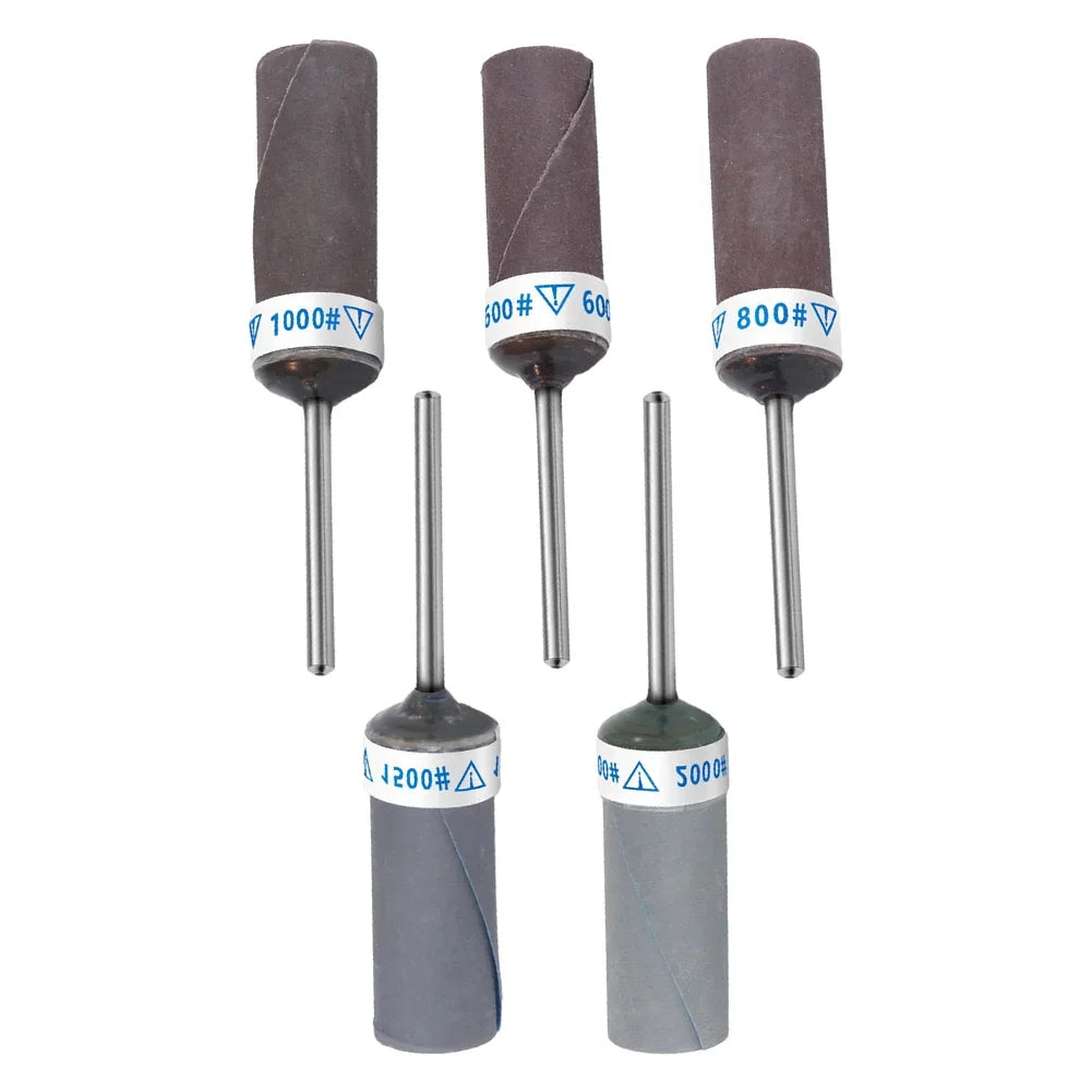 5pcs Sandpaper Stick Grinding Head P800-P2000 Sanding Paper Rod Grinding Head For Mirror Polishing Metal Wood Jwellery Oasis Select 5pcs