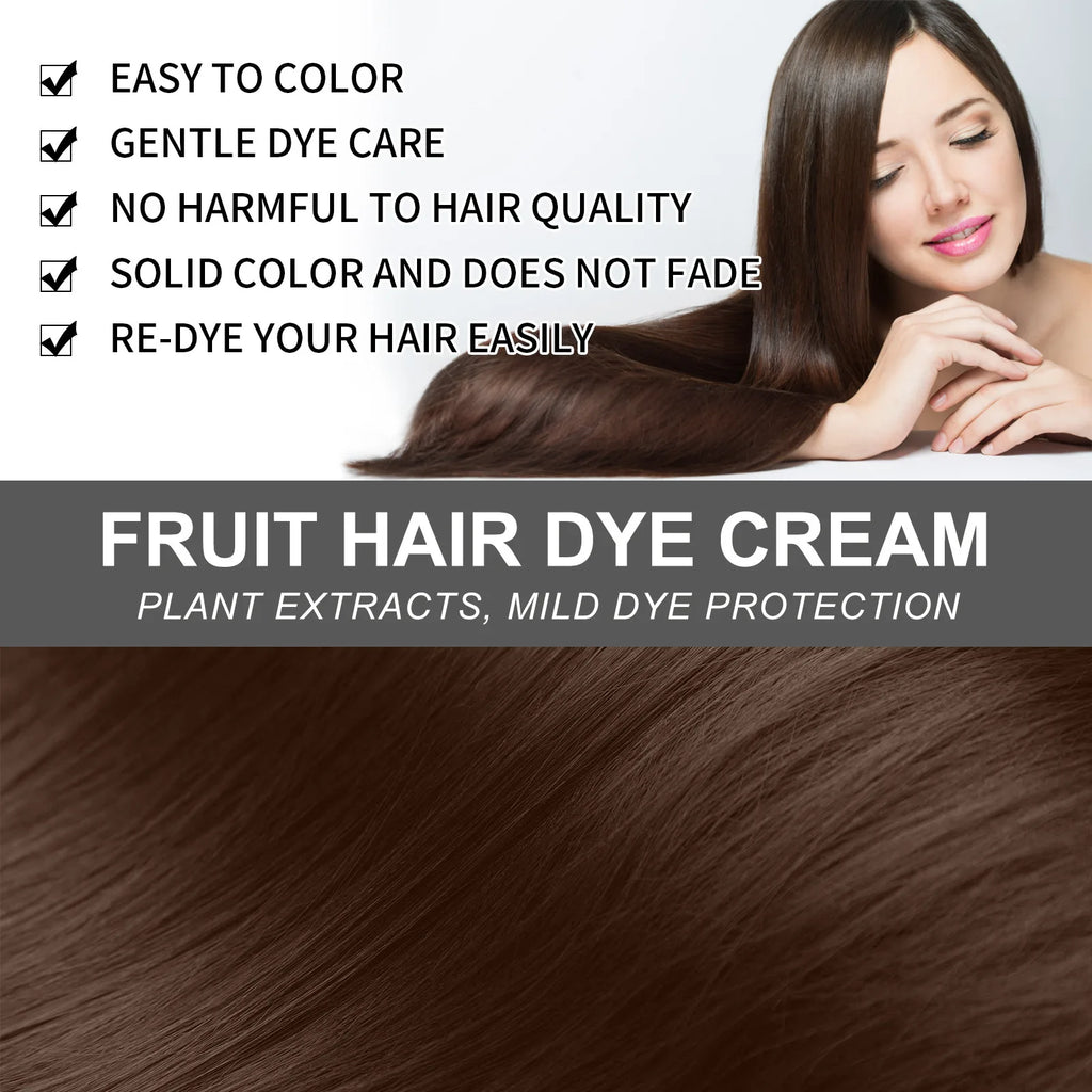EELHOE Black Fruit Hair Dye Cream with Comb – Gray Coverage Hair Dye Cream Oasis Select