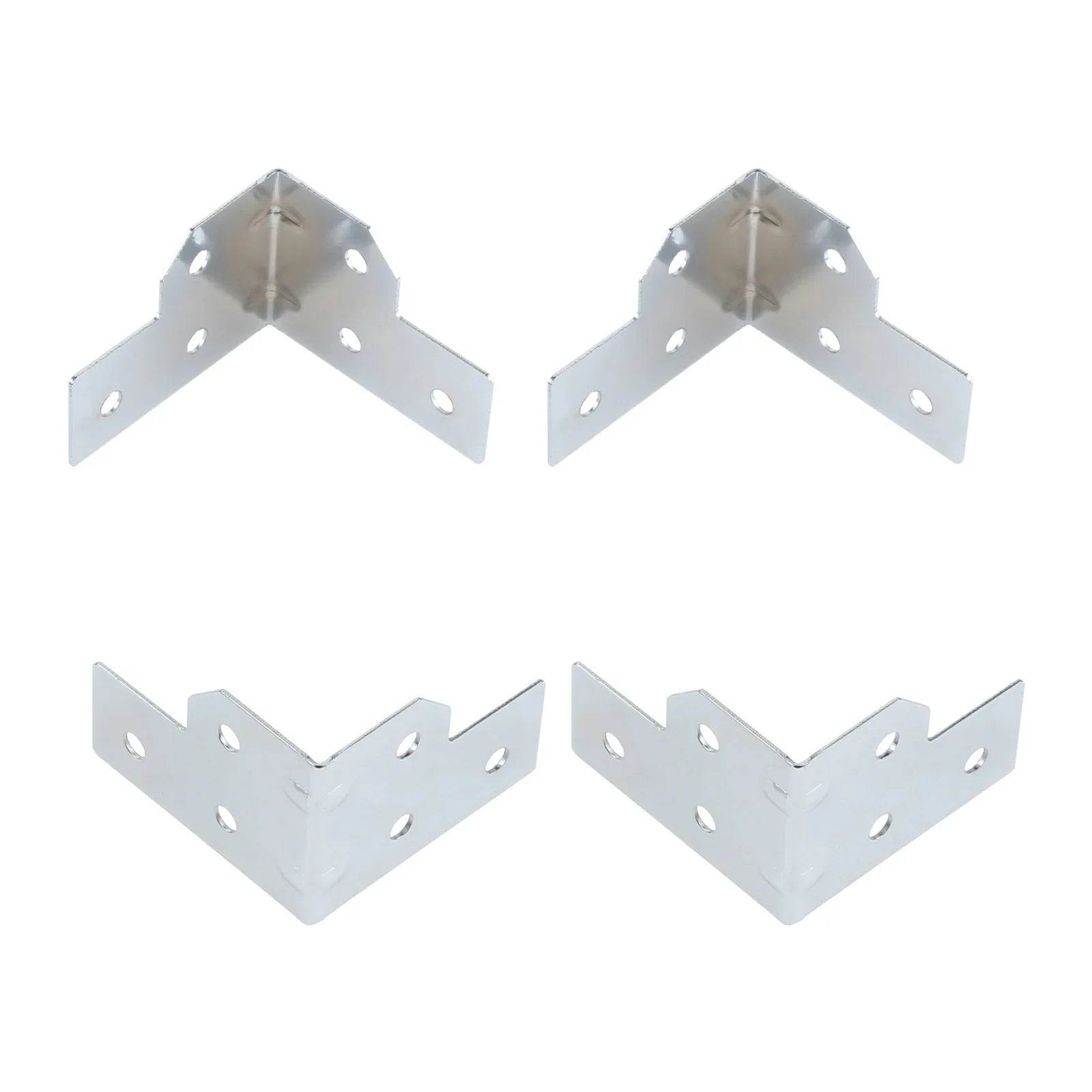 4-Pack Metal Corner Brackets for Flight Case & Wood Box Protection
