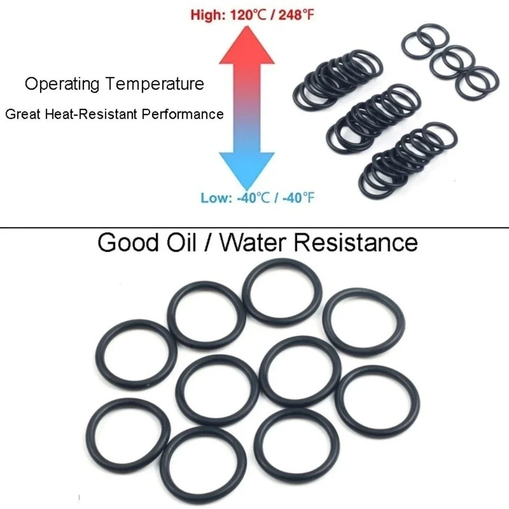 NBR O-Ring Assortment Kit 740/1200 Pc – Plumbing & Auto Repair O-Ring Seal Kit Oasis Select