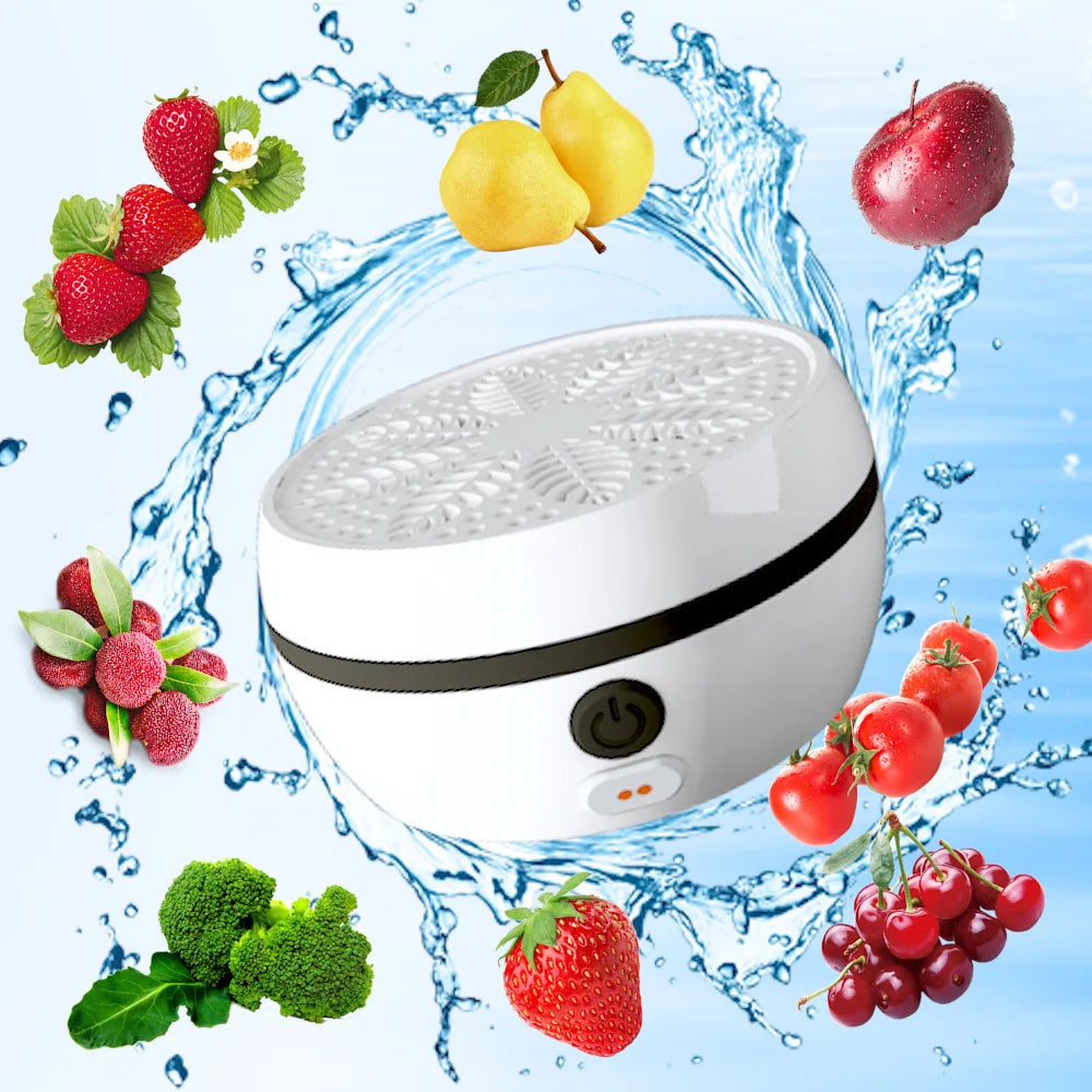 Household Food Purifier Fruit And Vegetable Washing Machine Vegetables Cleaner Machine Oasis Select CN White
