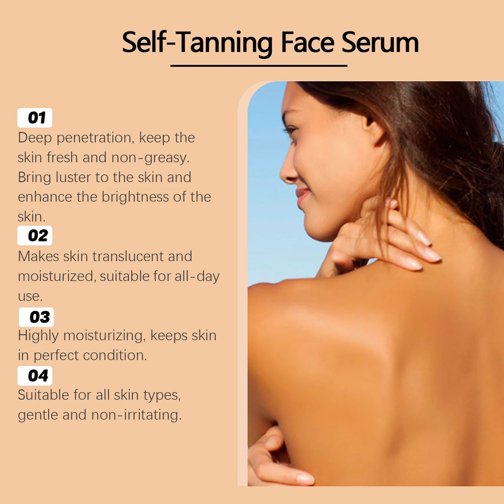 Hoygi Self-Tanning Face Serum – Natural Glow, Streak-Free