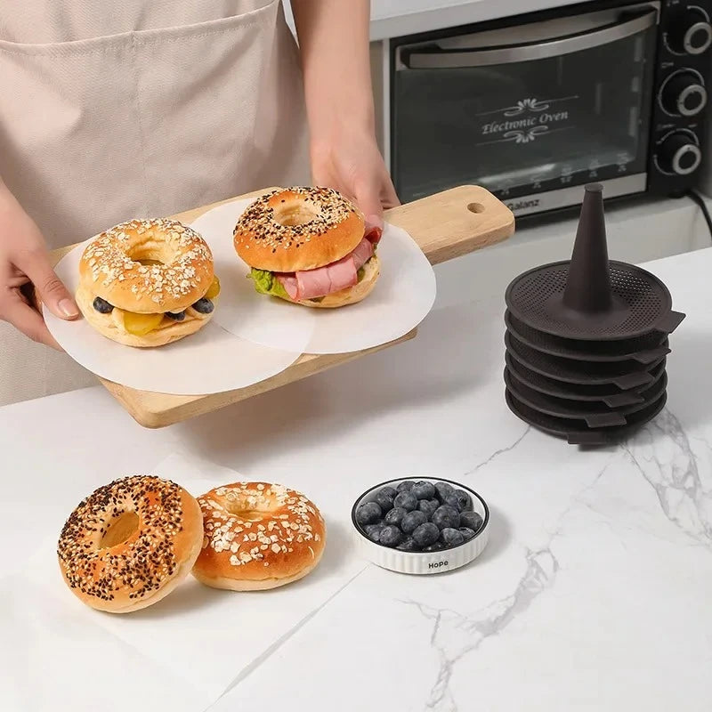 6pcs Bread Donut Silicone Mold Baking Cake Mousse Pudding Mold Oven Mold Kitchen Home Use Baking Supplies Baking Tools Oasis Select