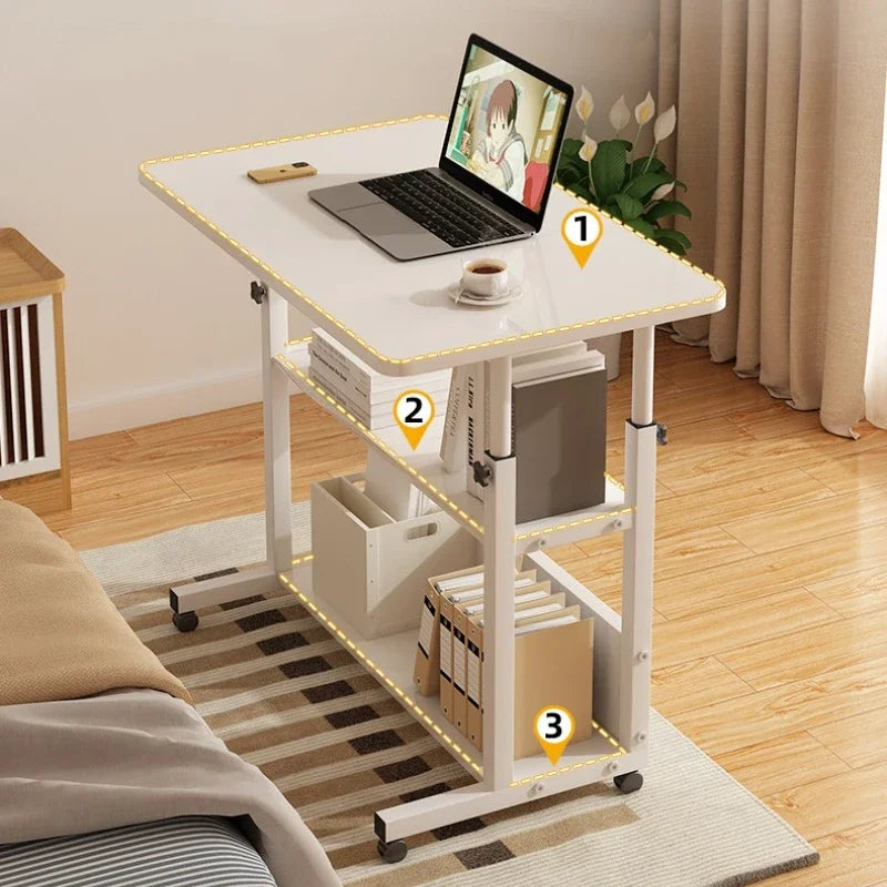 Multi-functional Household GoodsBedside Table Movable Lifting Computer Table Desk Bedroom Home Student Study Table Oasis Select