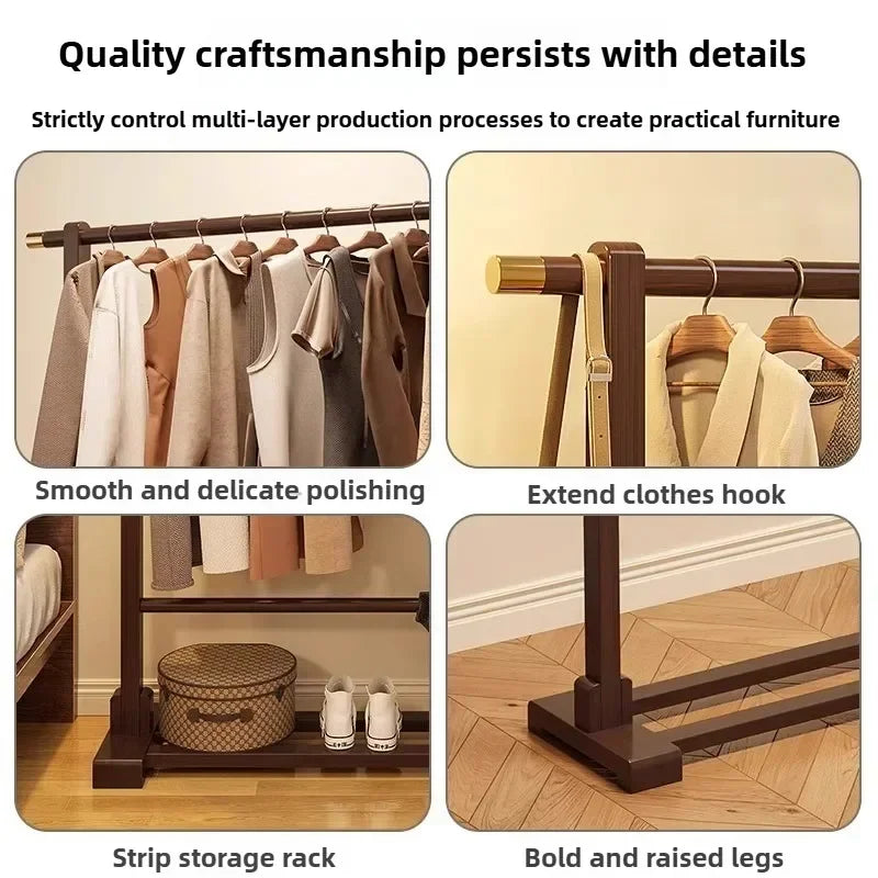 Simple hanging rack, floor to ceiling bedroom corner coat rack, multifunctional home balcony drying rack, storage rack Oasis Select
