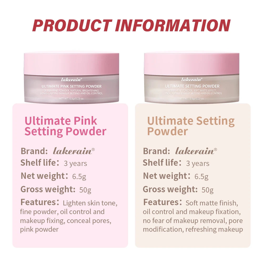 Ultimate Blurring Setting Powder Travel Size 24-HR Shine Matte Control oil Blurs Texture Brightens Complexion Makeup Oasis Select