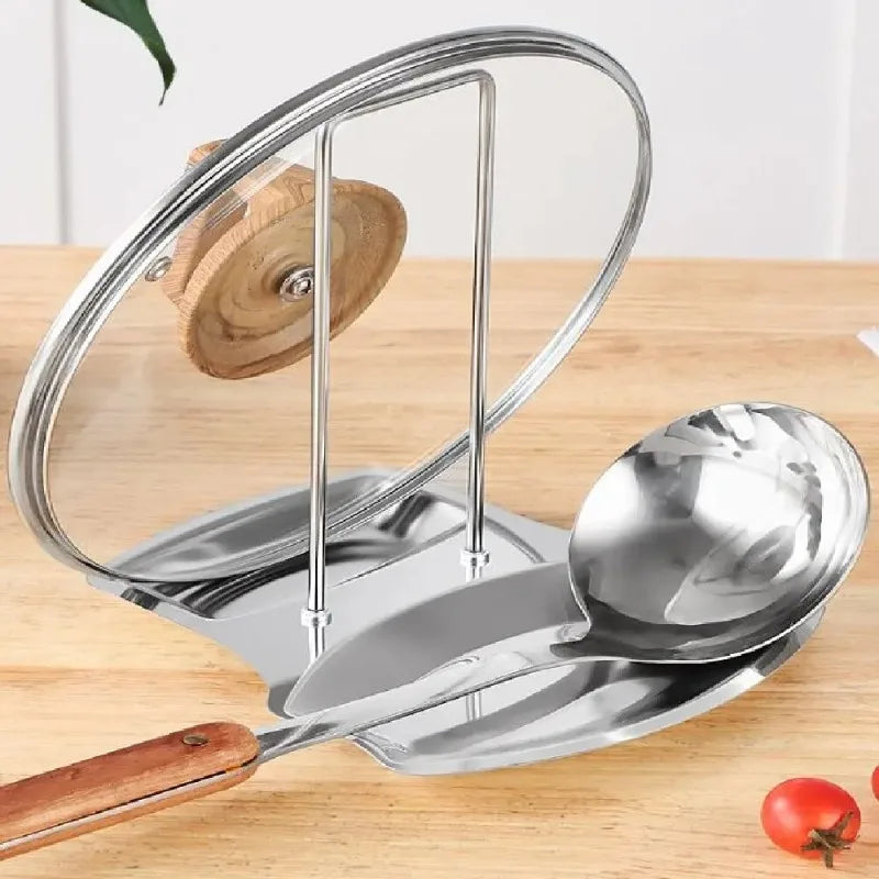 1Pcs Stainless Steel Pot Lid Holder Kitchen Storage Rack for Utensils And Dish Storage Multi-Functional Home Use Organizer Oasis Select