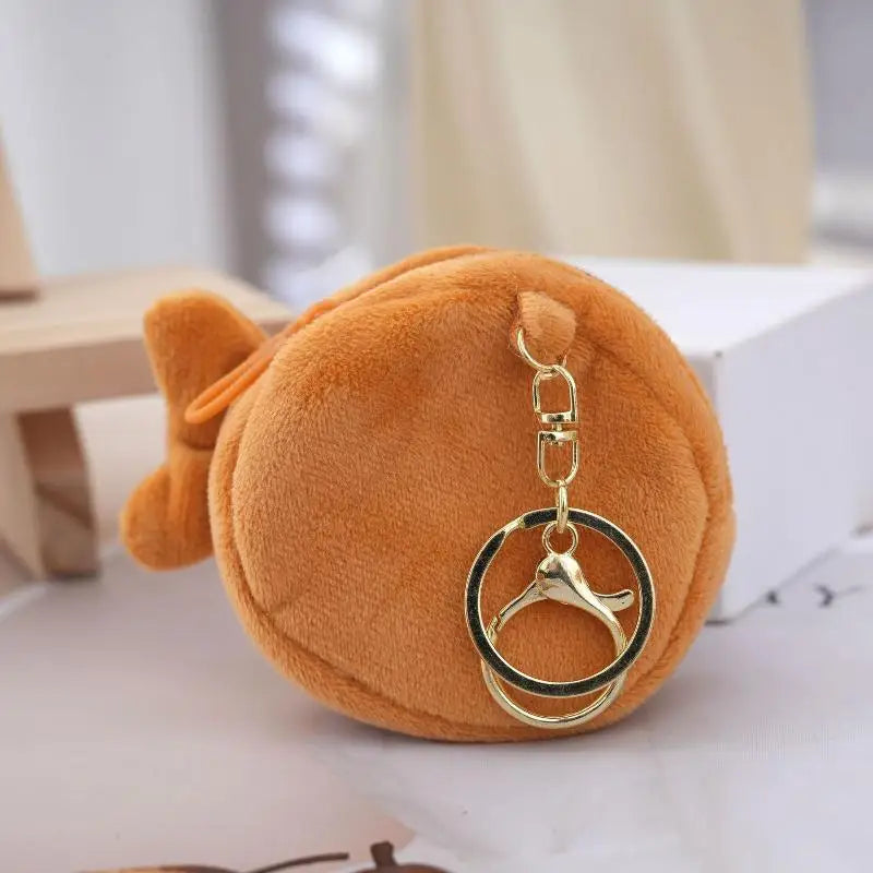 Kawaii Taiyaki Fish Plush Coin Purse | Zippered Mini Wallet
