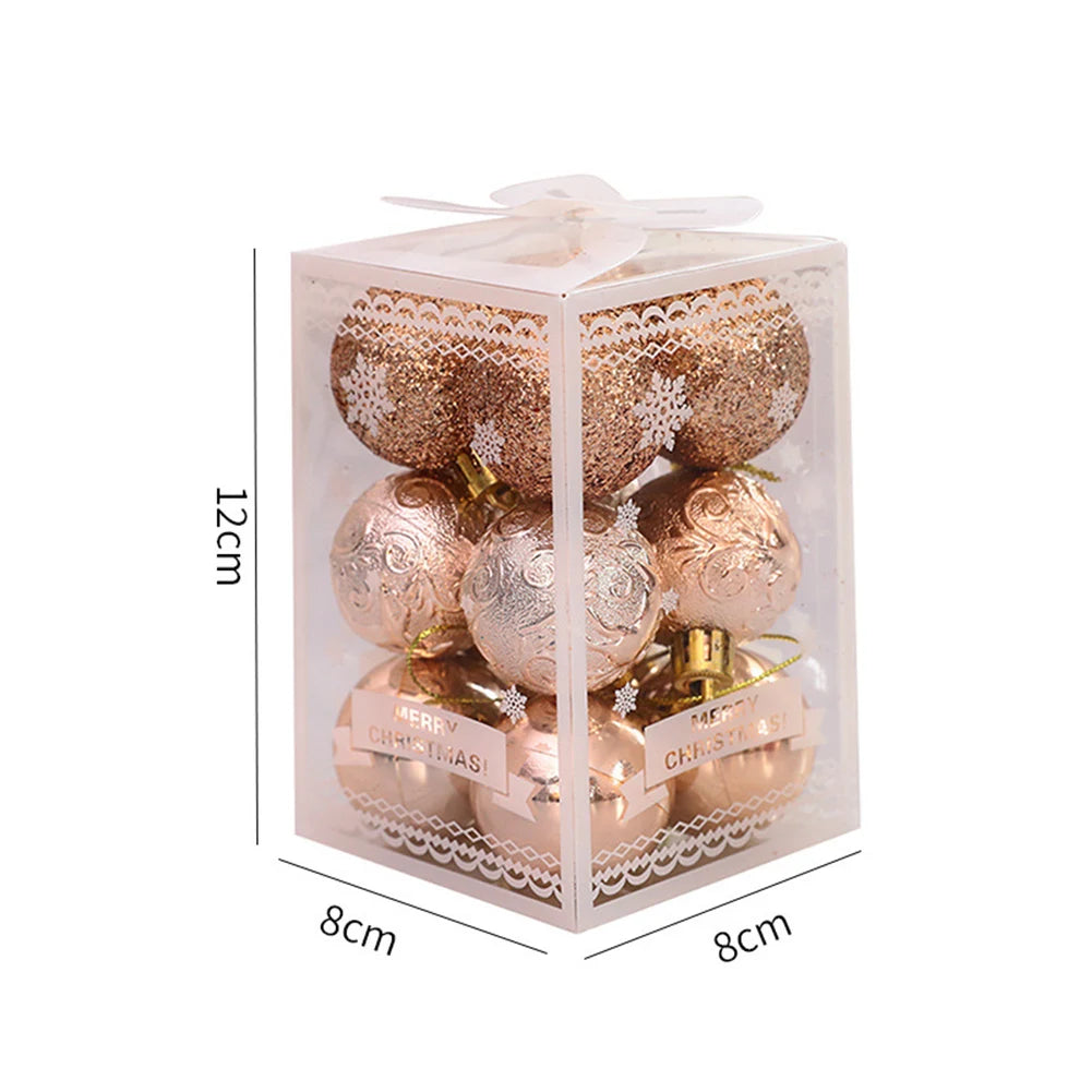 Christmas Tree Pendant Ornament Christmas Ball Christmas Decoration Listing X Christmas Balls Olive Green Packing Cm Oasis Select Champagne gold China Mainland