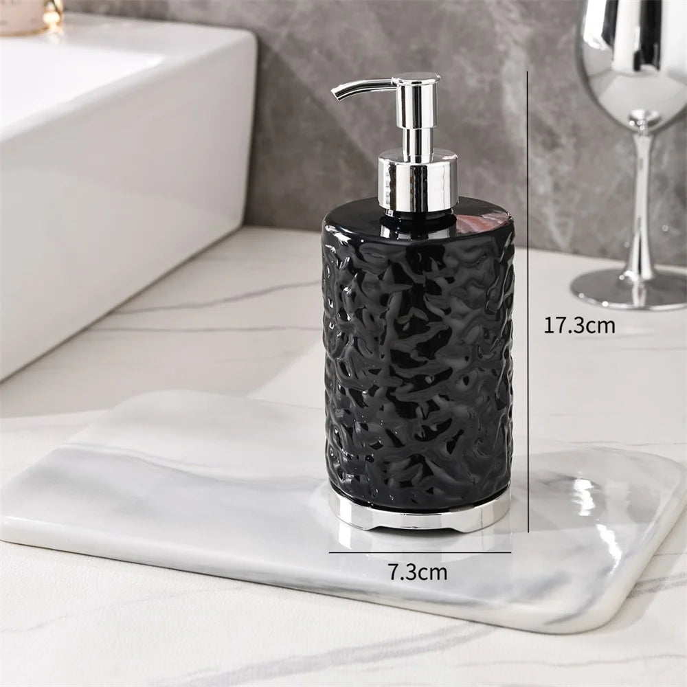 550ml Cheese Pattern Refillable Pump Dispenser Bottle