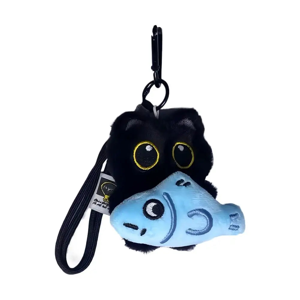 Cute Black Cat Plush Keychain – Bag Charm & Gift