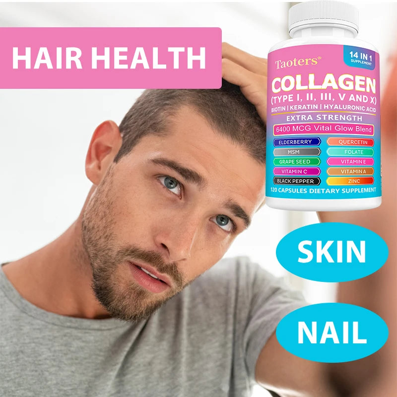 Multi Collagen Capsules – Biotin, Keratin & Hyaluronic Acid