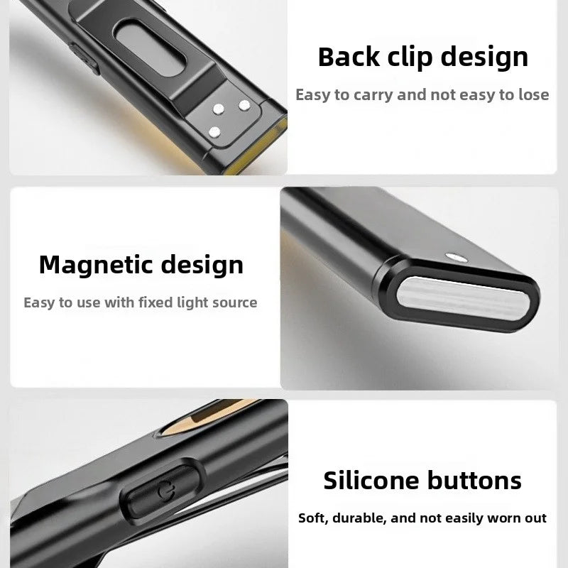 Emergency Portable Rechargeable Mini LED Keychain Flashlight 800LM Magnetic Pocket Torch Light for Work, Camping, Car Use Oasis Select