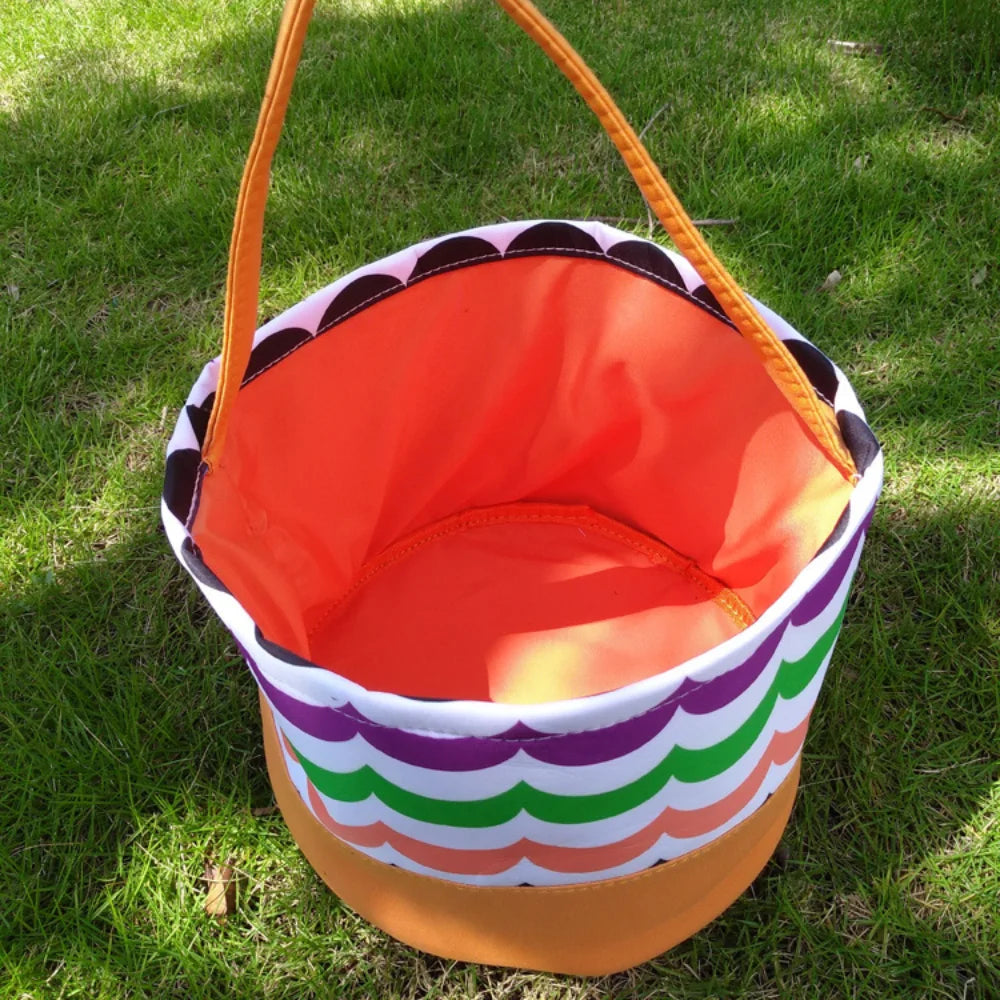 Halloween Portable Canvas Candy Bag Halloween Decoration Basket Kids Tote Bag Pumpkin Basket Halloween Decoration Oasis Select Style 4 Other