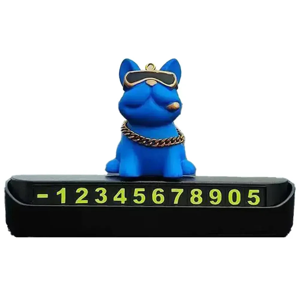Bulldog Temporary Parking Card – Cute Dashboard Car Decor