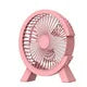 Changing LED Portable Fan USB Rechargeable Mini Desk Fan with Flowing Lights for Home Office Bedroom Travel 3 Speed Quiet Oasis Select Pink